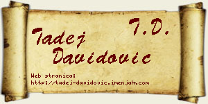 Tadej Davidović vizit kartica